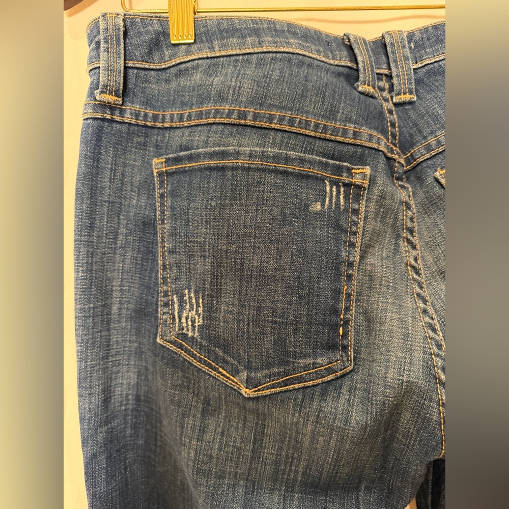 Frankie B. Boot Cut Blue Denim Jeans Patch Pockets in Front - Made In USA - 32 - Picture 7 of 16